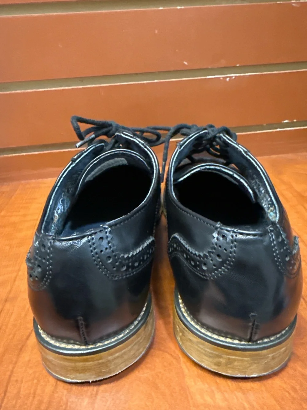 Bruno Marc Men’s Black Wingtip Oxford Dress Shoes Size 6.5